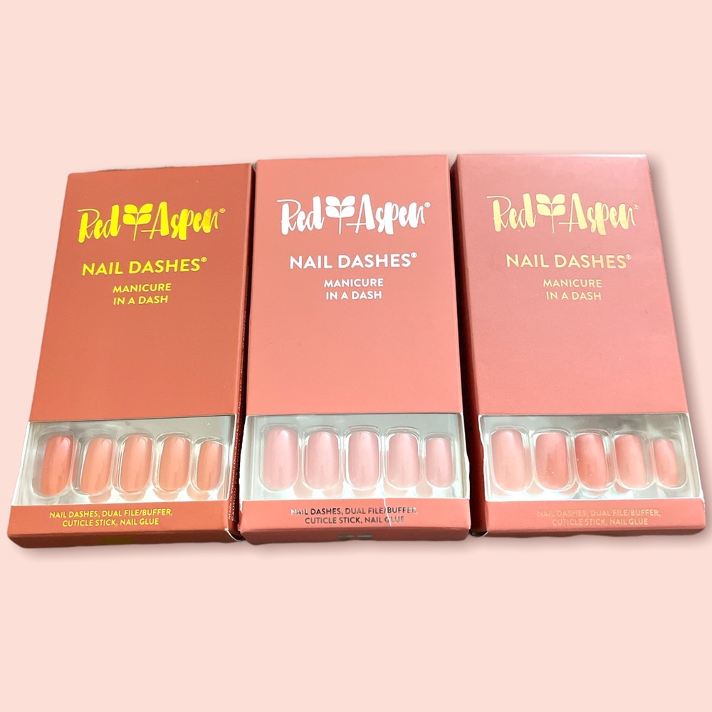 NIB 3 Red Aspen Nail Dashes (Burnt Sienna,Primrose Perfect,Savannah Prairie)